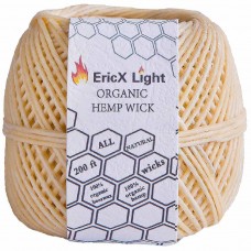 EricX Light Beeswax Hemp Wick, 200 ft Spool, 100% Organic Hemp Wick Well Coated with Beeswax, Standard Size(1.0mm) 